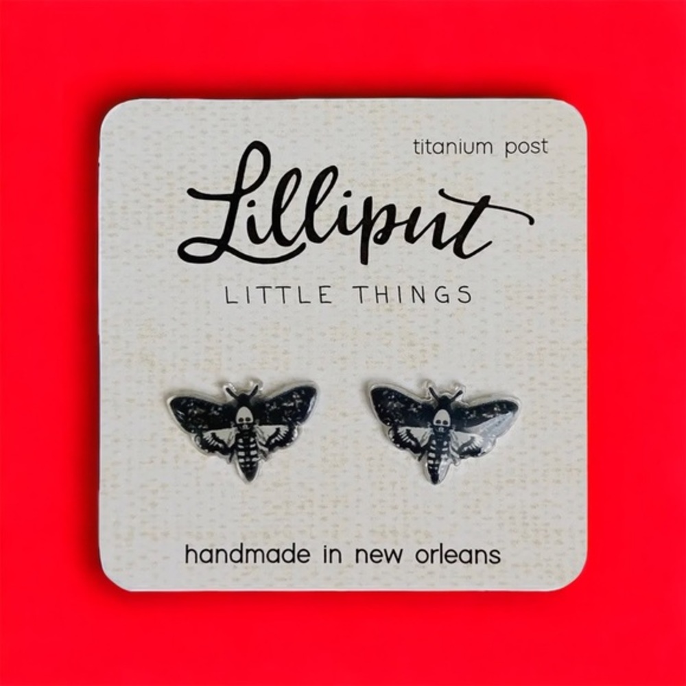 Brand New Death Head Moth Earrings